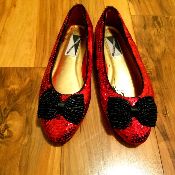Ruby Slippers Flat Shoes with Bows - Picture 1 of 9